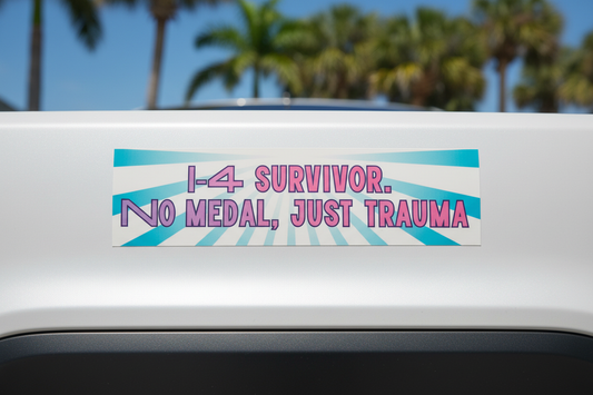I-4 Survivor Sticker on Car Bumper