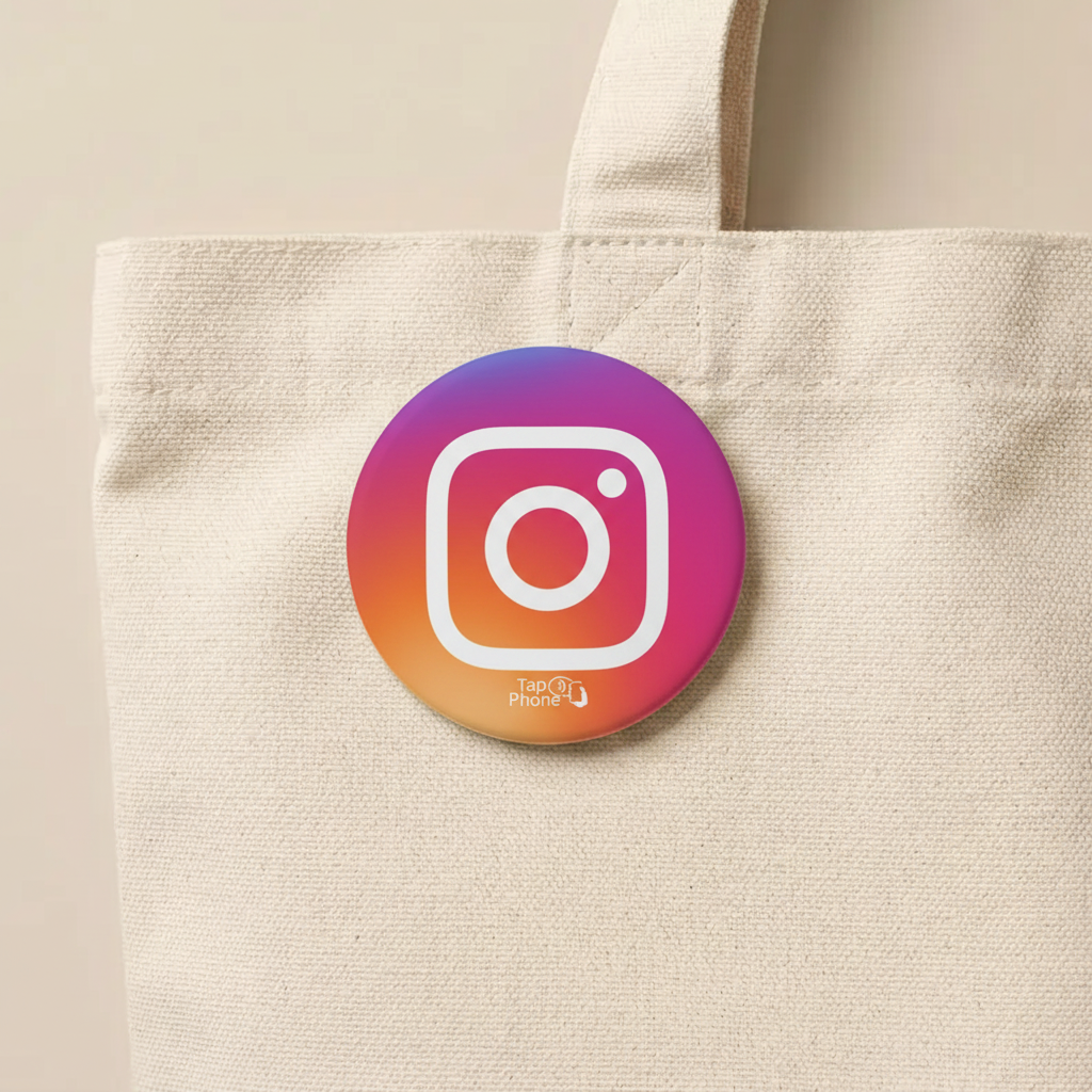 Instagram NFC Pin en Tote Bag - Tina Makes Studio
