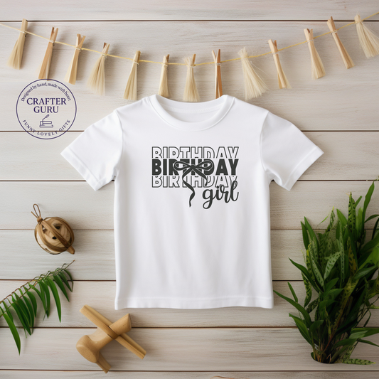 Birthday Girl Tee – Bow Edition ( Youth & Kids Tees)