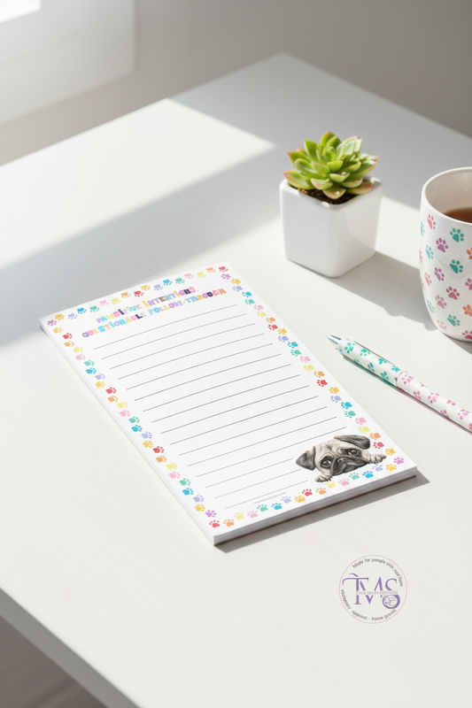 Pug Notepad Mockup