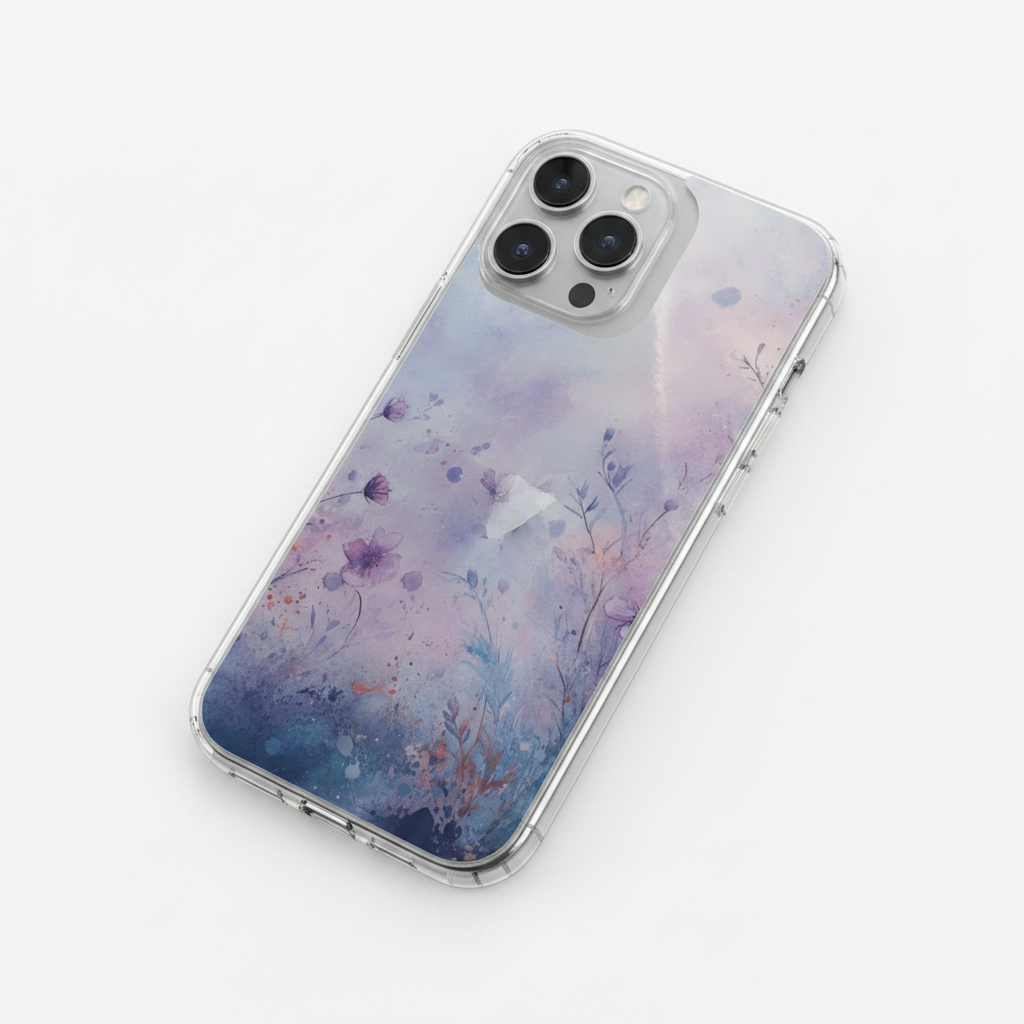 Purple Wildflowers in Clear Case