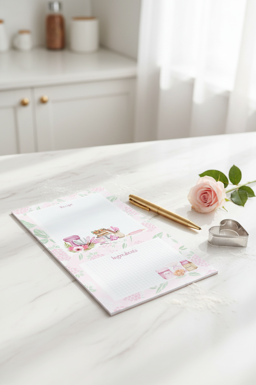 Recipe Notepad Mockup
