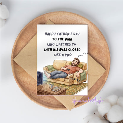 Father's Day Greeting Card – Funny TV Dad