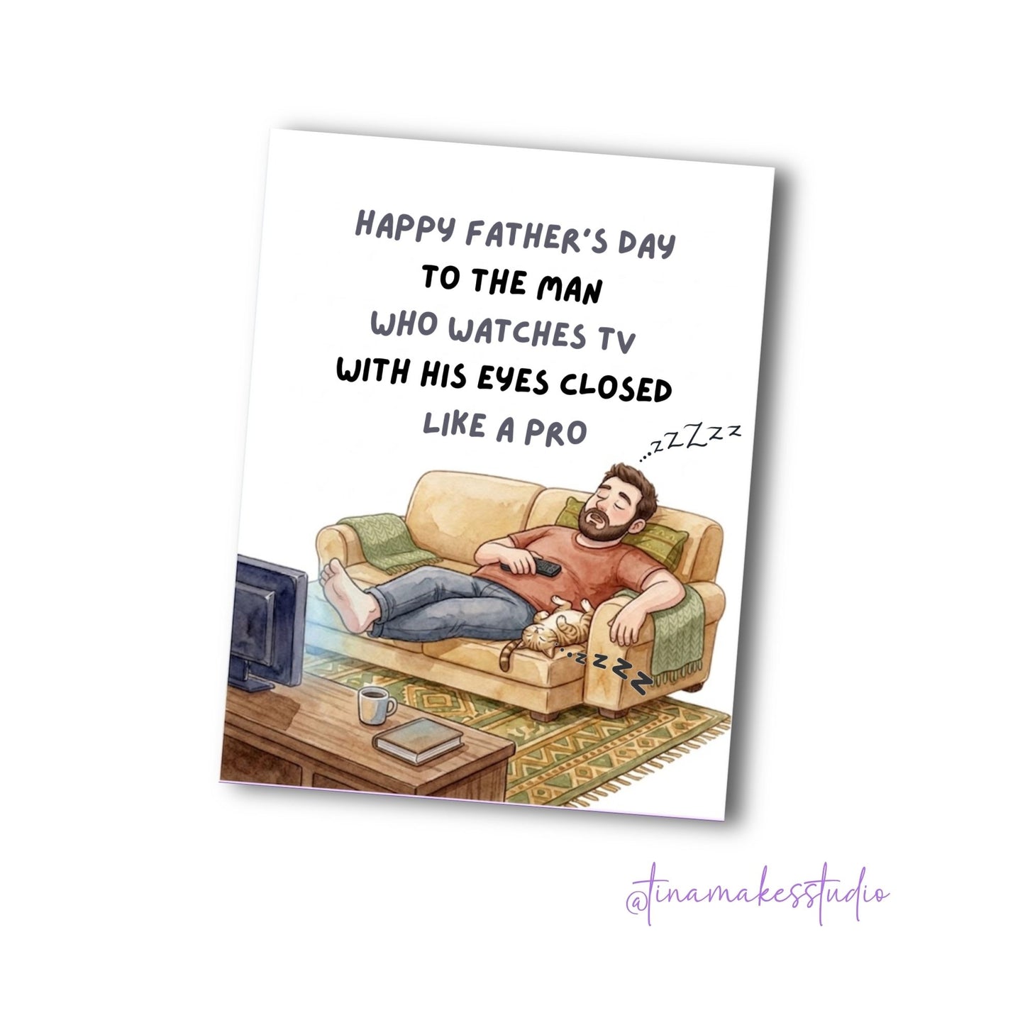 Father's Day Greeting Card – Funny TV Dad