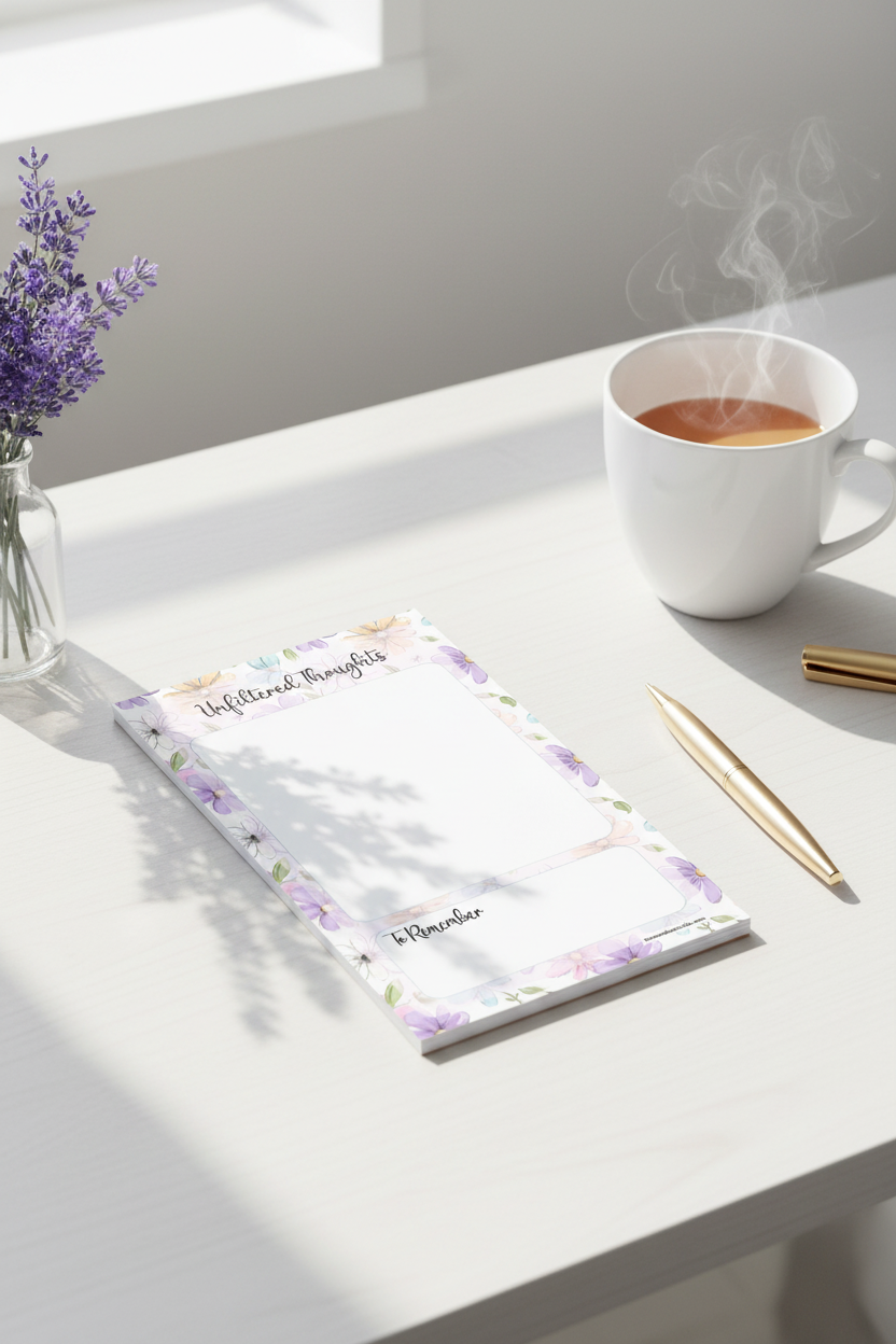 Unfiltered Thoughts Notepad Mockup
