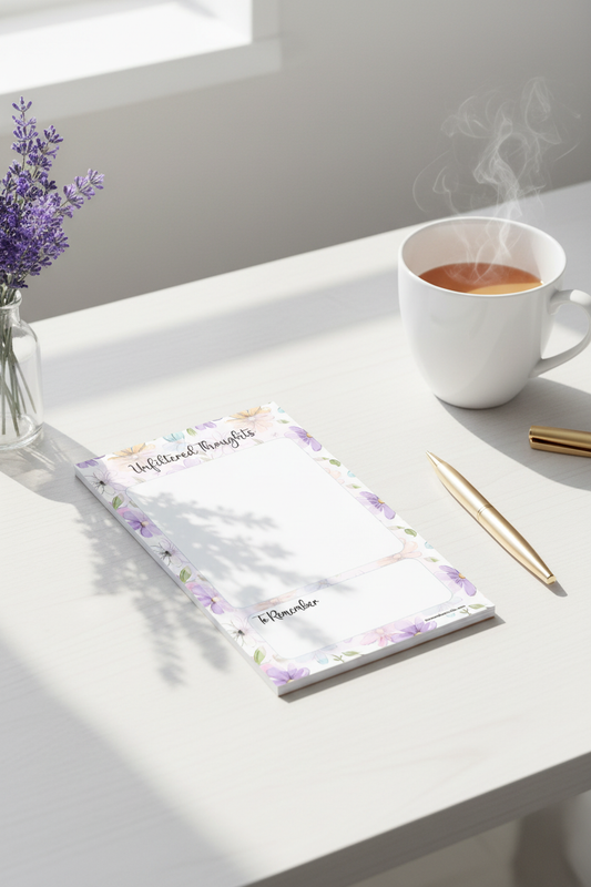 Unfiltered Thoughts Notepad Mockup