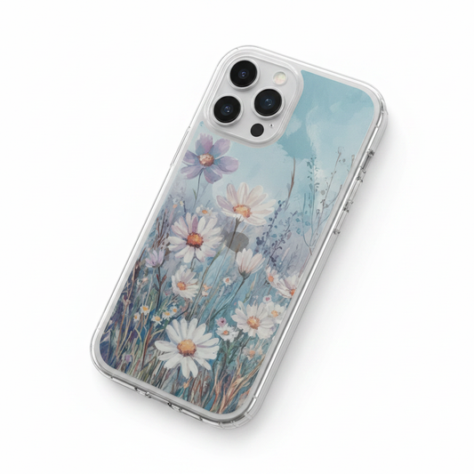 White Daisies in Clear Case