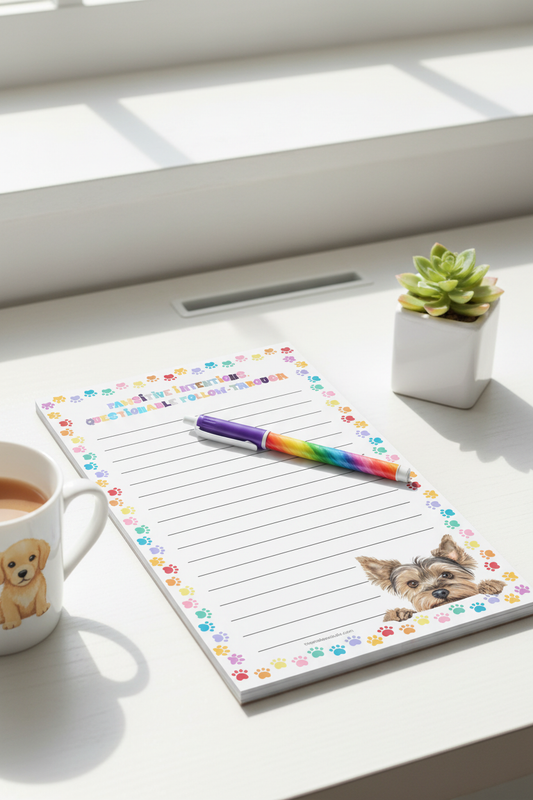 Yorkshire Terrier Notepad Mockup